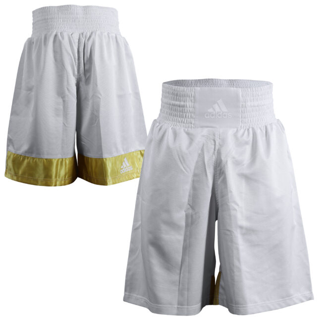 Adidas Pro Boxing Shorts White Gold